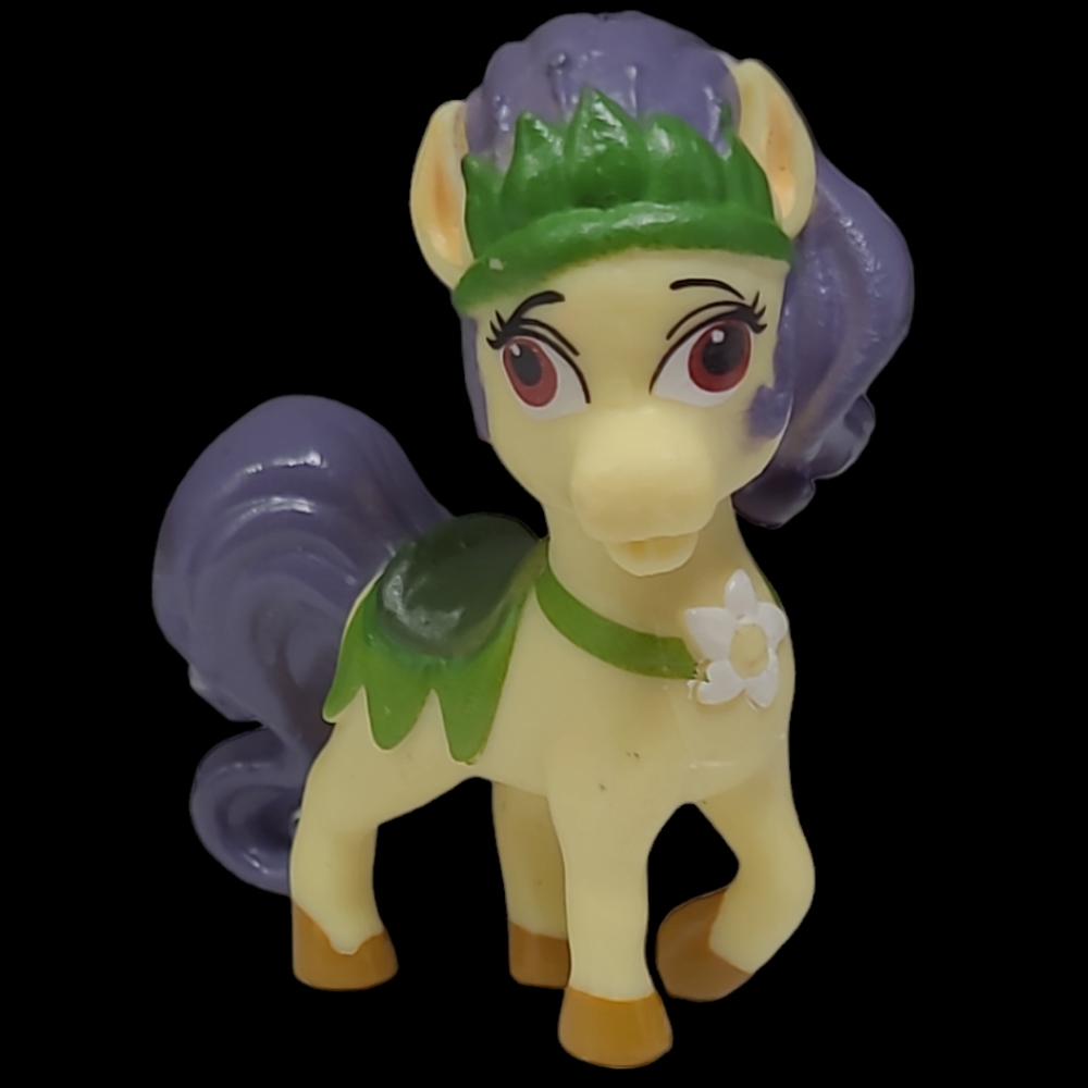 DISNEY'S PALACE PETS MINI HORSE FIGURE PURPLE & YELLOW PONY           1 3/4"